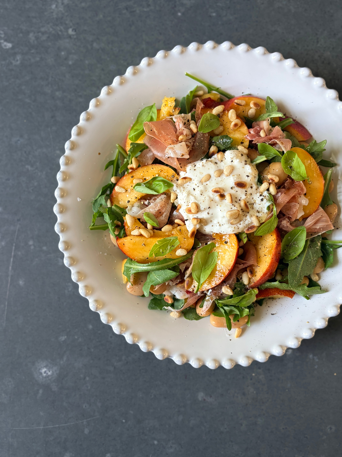 Summer Nectarine & Butter Bean Salad