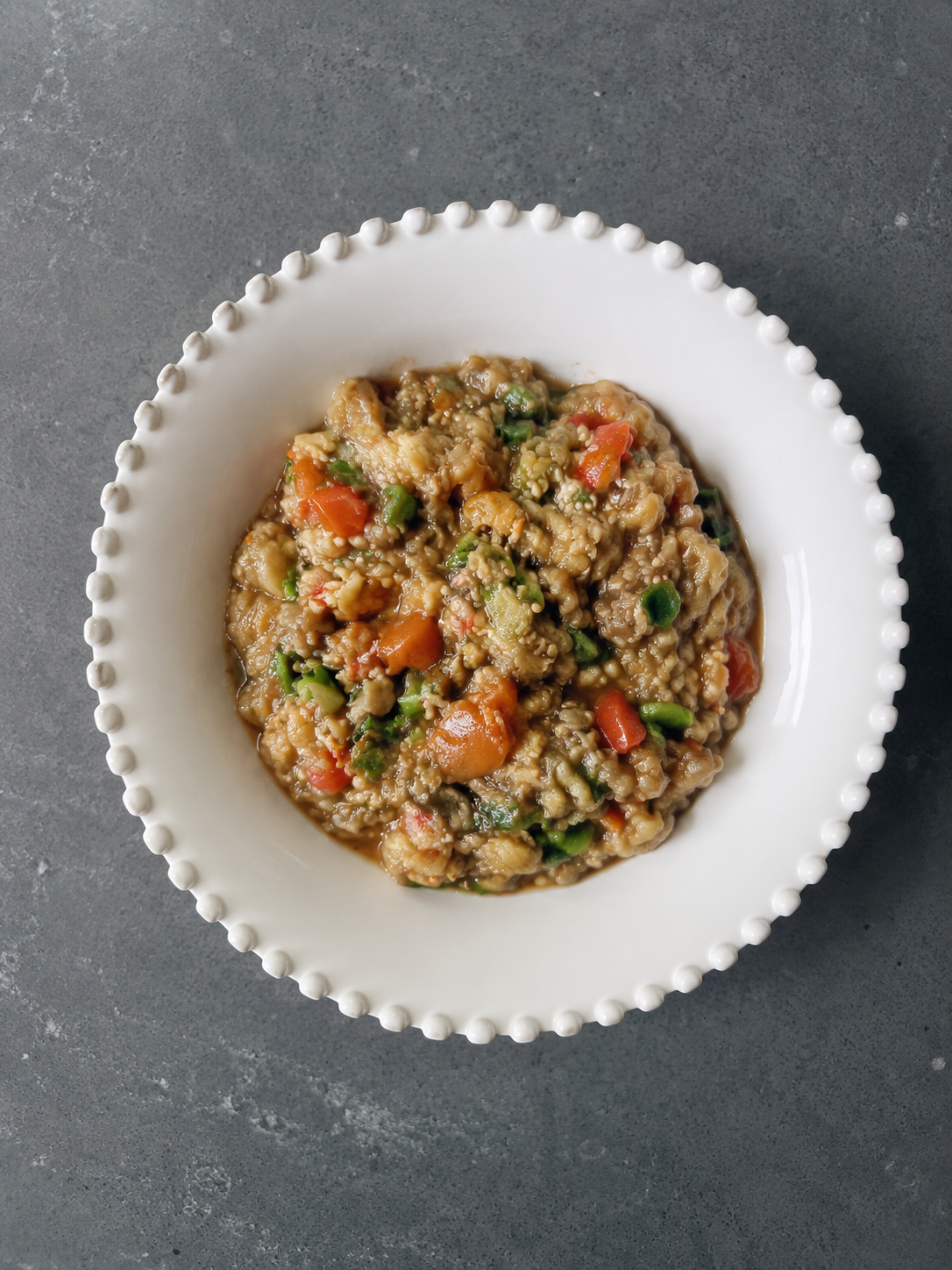 Talong (Filipino aubergine salad)