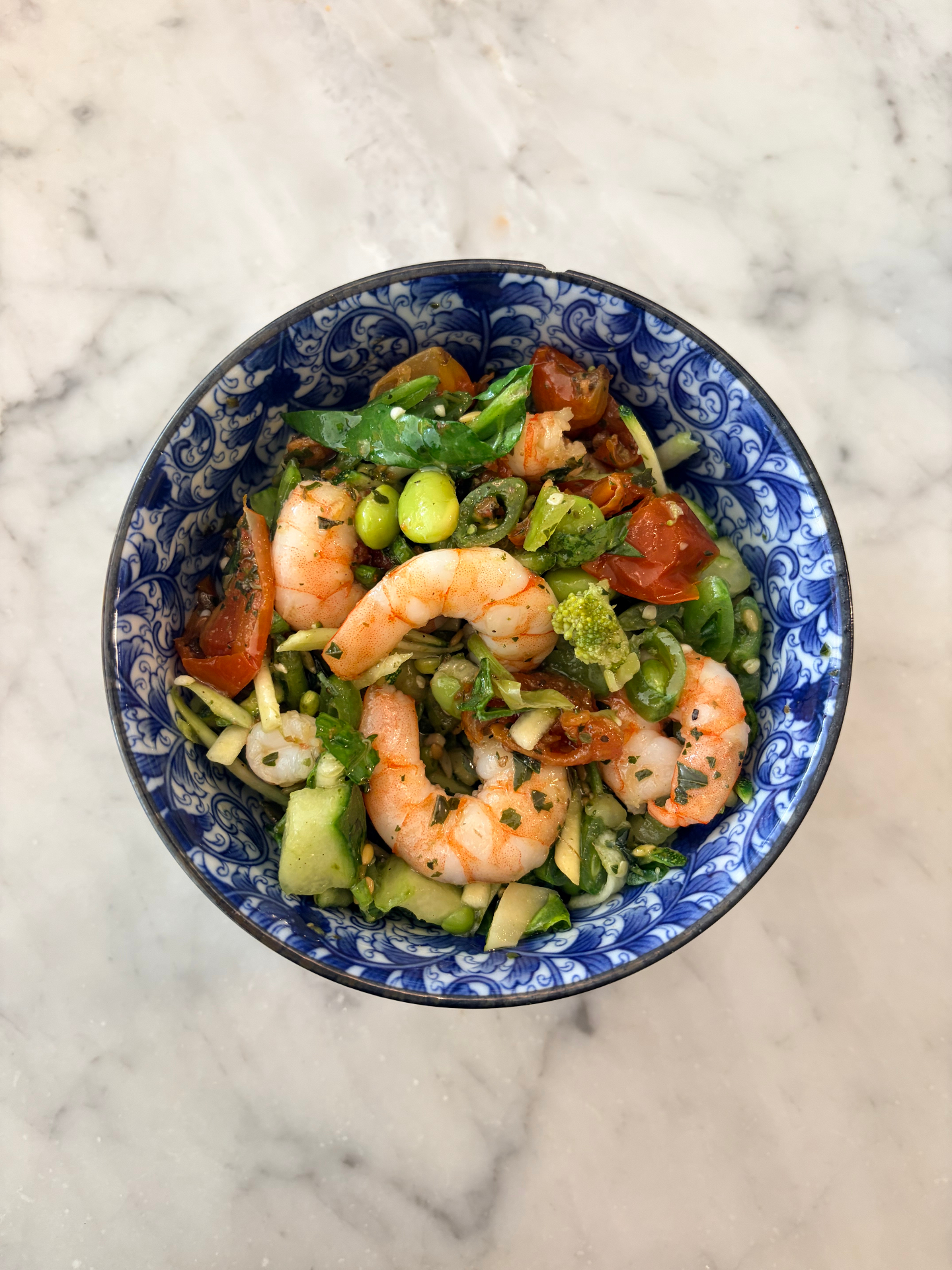 M&S Super Green Salad & Prawn Salad Upgrade
