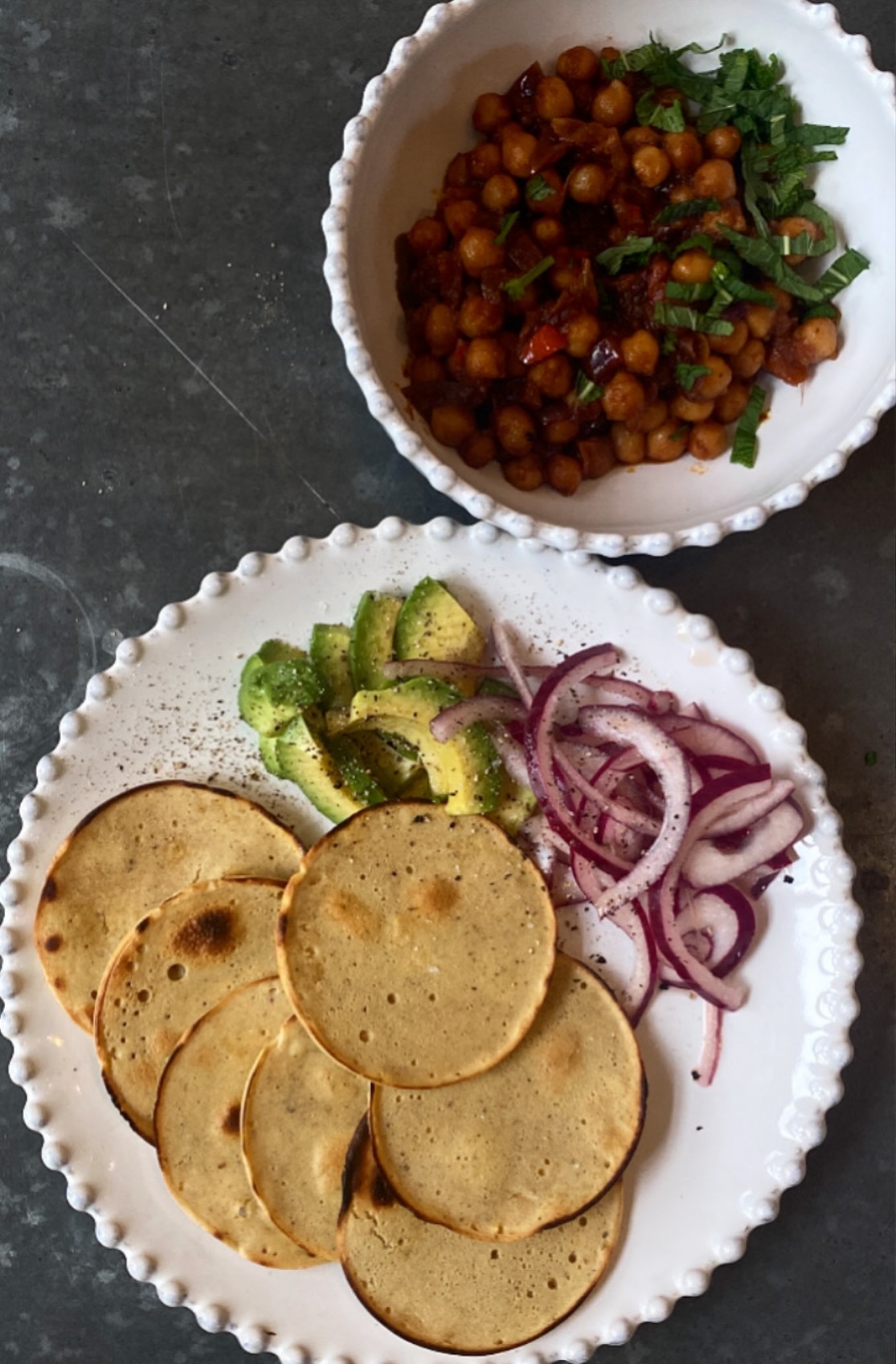 Chaat masala chickpea curry