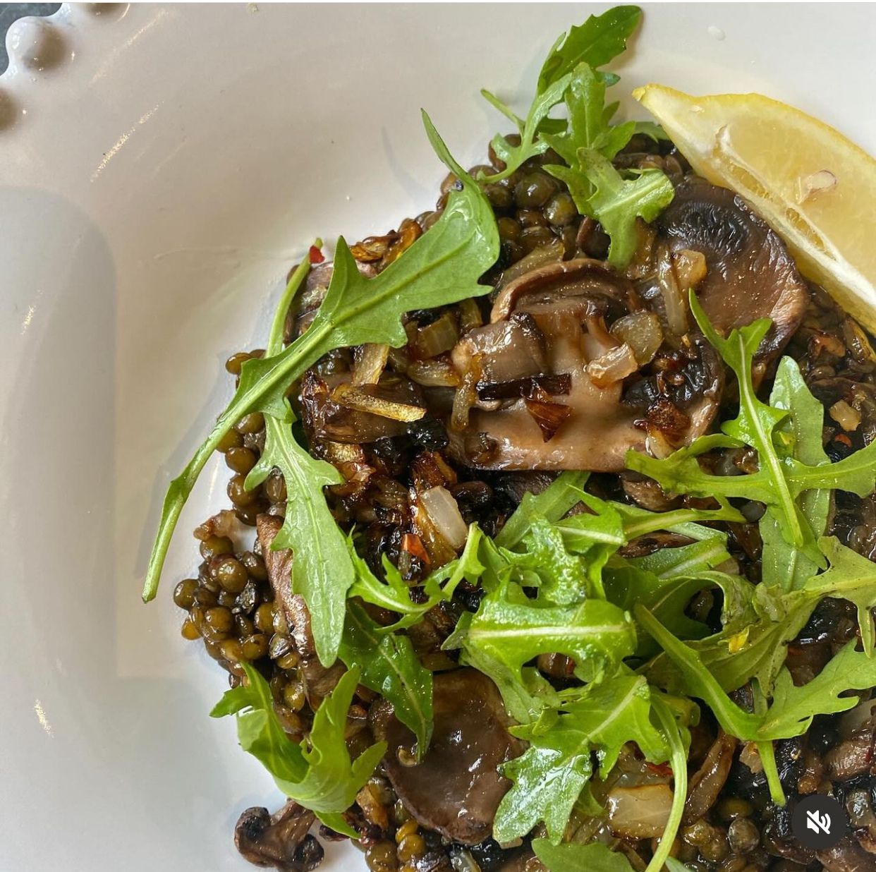 Mushroom, Lentil and Lemon Salad