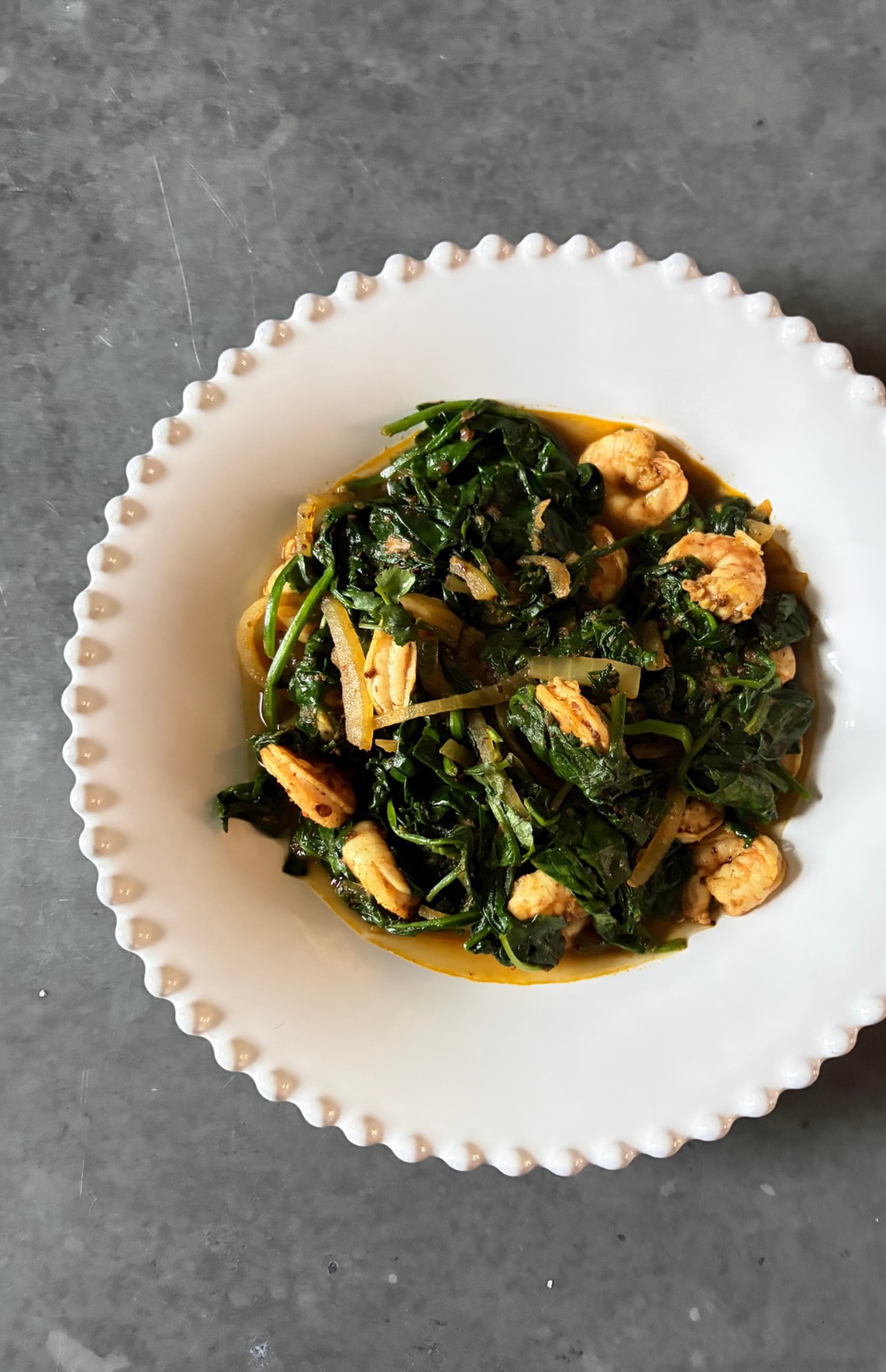 Prawn saag
