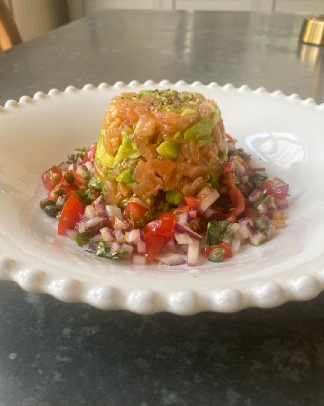 Smoked salmon 'tartare'