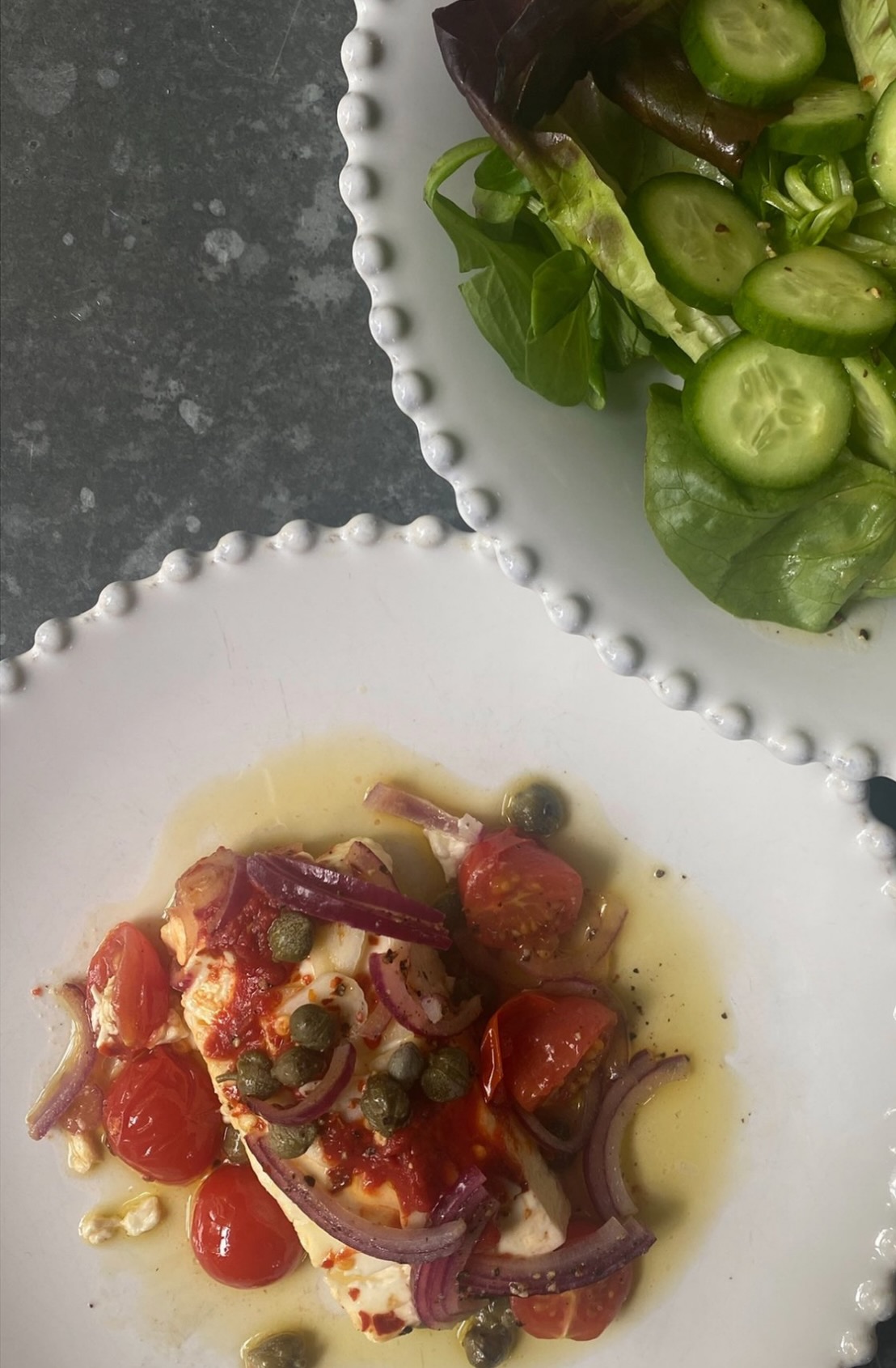 Super quick 'baked' feta